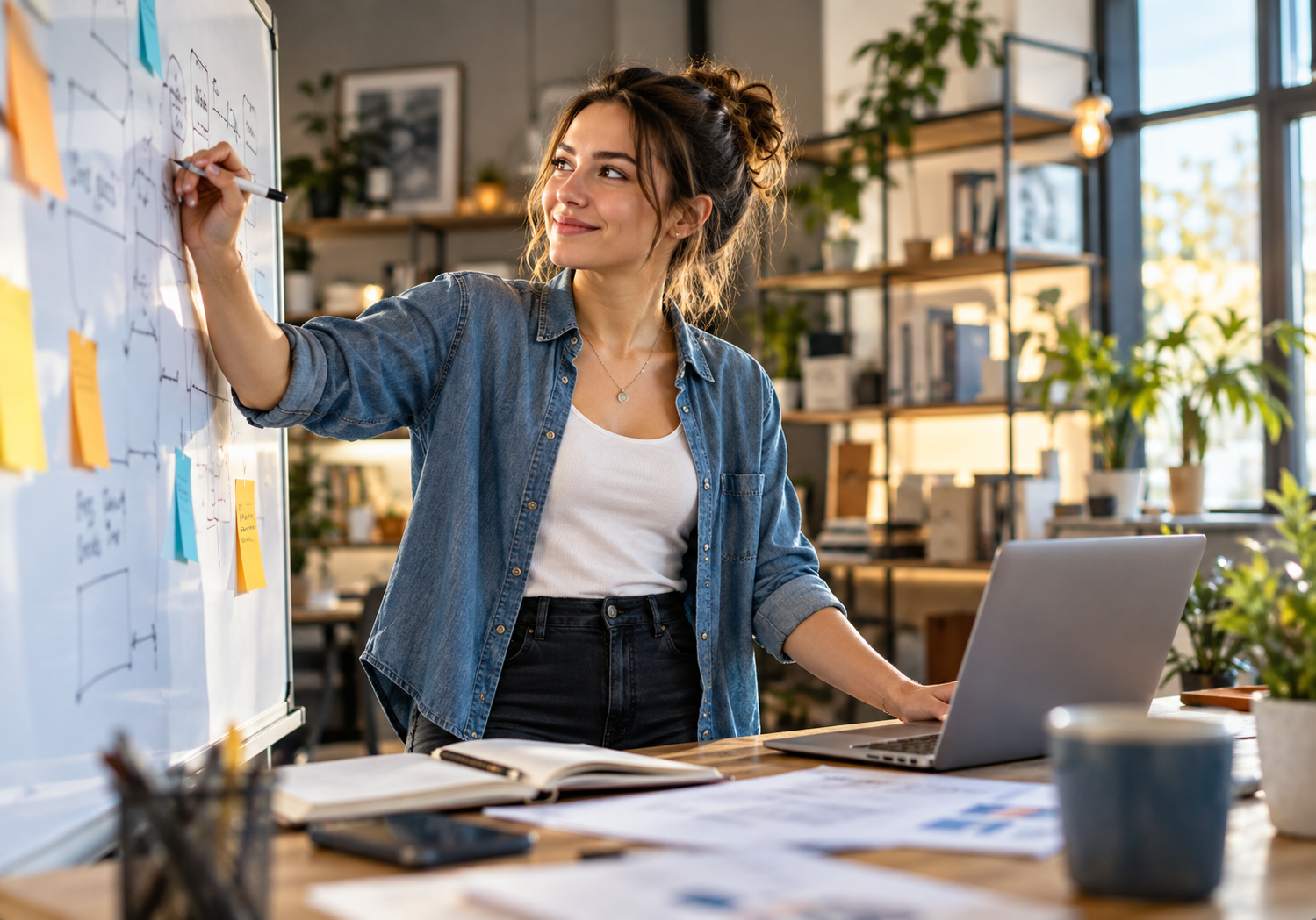 Entrepreneur planning a new business venture